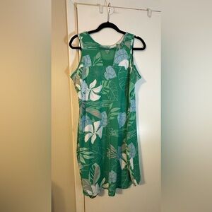 Floral Green Columbia Sleeveless Dress